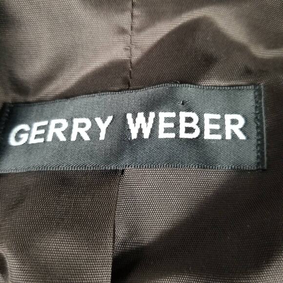 Gerry Weber Gray Black Cream Plaid Wool Blend 3 Button Jacket Lined Size Small - Picture 4 of 6